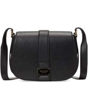 Kate Spade Nouveau Leather Saddle Bag - Black