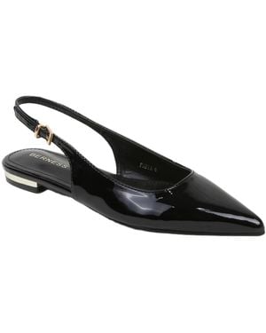 BERNESS Fabia Patent Slingback Flats - Black