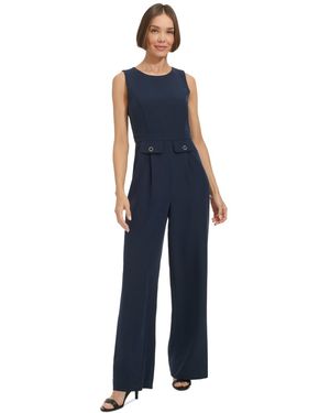 Tommy Hilfiger Sleeveless Straight-leg Jumpsuit - Blue