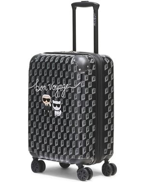 KARL LAGERFELD Bon Voyage Small Upright Suitcase - Black