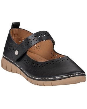 Gc Shoes Mesa Laser-cut Mary Jane Flats - Black