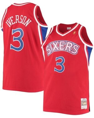 Mitchell & Ness Allen Iverson Philadelphia 76ers Big And Tall Hardwood Classics Swingman Player Jersey - Red