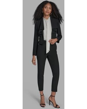 BCBGMAXAZRIA Collar Long Sleeve Jacket - Gray