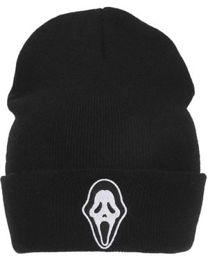 Ghostface Embroidered Face Logo On Black Cuff Beanie