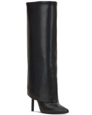 INC International Concepts Skylar Wide-calf Fold Over Cuffed Knee High Boots - White