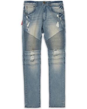 Reason Big And Tall Alto Moto Skinny Denim Jeans - Blue