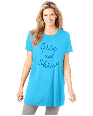 Dreams & Co. Soft Pj Tunic Tee - Blue