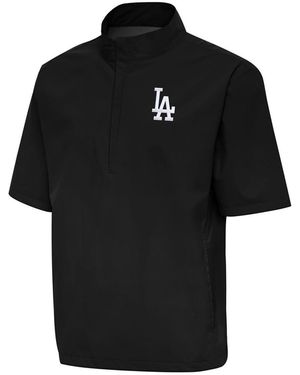 Antigua Los Angeles Dodgers Brisk Quarter-zip Wind Shirt - Black