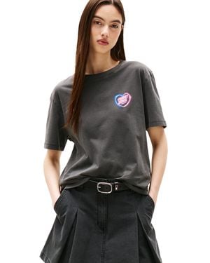 Tommy Hilfiger Cotton Relaxed-fit Neon Graphic T-shirt - Black