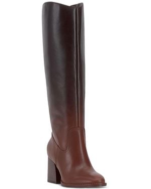 Vince Camuto Leila Block Heel Knee High Boots Regular Wide Extra Wide Calf - Brown