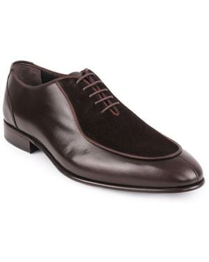 VELLAPAIS Ovalo Lace-up Oxford Dress Shoes - Brown