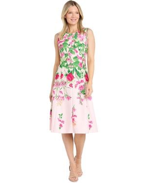 R & M Richards Crewneck Midi Dress - Red