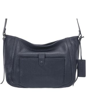 Mancini Pebbled Sophia Crossbody Handbag - Blue