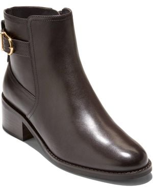 Cole Haan Haddie Full-zip Buckle Ankle Booties - Black