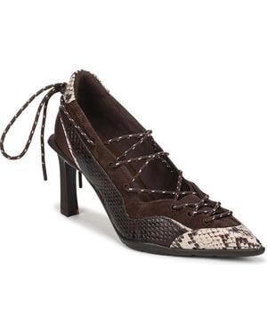 Naturalizer Zyra Pointed-toe Lace-up Pumps - Brown