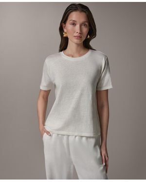 Donna Karan Weekend Striped Short-sleeve T-shirt - Gray