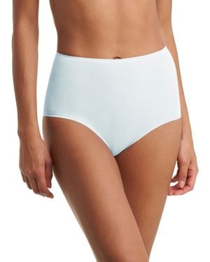 Natori Bliss Bare Cotton High-waist Brief Underwear 778346 - Blue