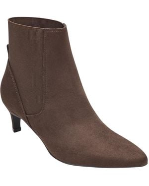 Bandolino Celebrate Kitten Heel Ankle Booties - Brown