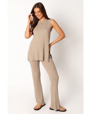 Petal & Pup Silvie Knitted Top & Pant Set - Natural