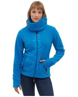 Bench DNA Finish Zip-up Funnel Neck - Blue