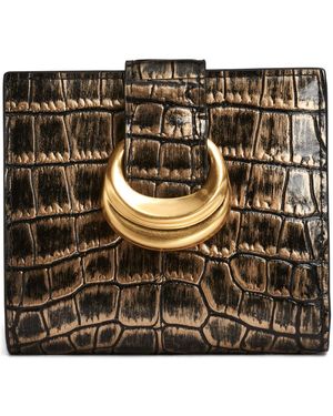 Donna Karan Valley Stream Metallic Croco Small Wallet