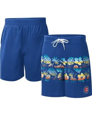 G-III 4Her by Carl Banks Chicago Cubs Breeze Volley Swim Shorts - Blue