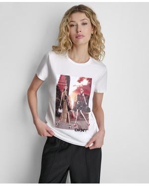 DKNY Manhattan Henge Conversational Crewneck T-shirt - White