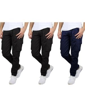 Blu Rock 3-pack Flex Stretch Cargo Pants - Blue