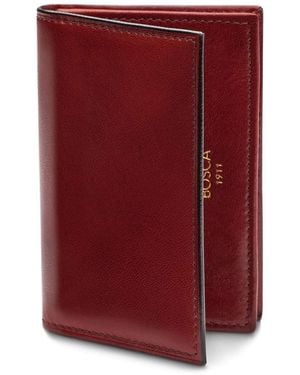 Bosca Nappa Vitello Full Gusset 2 Pocket Card Case - Red