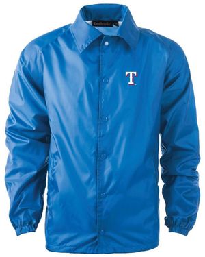 Dunbrooke Texas Rangers Coach's Raglan Full-snap Windbreaker Jacket - Blue