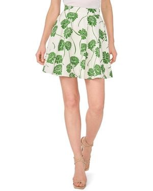 1.STATE Circle Printed A-line Mini Skirt - Green