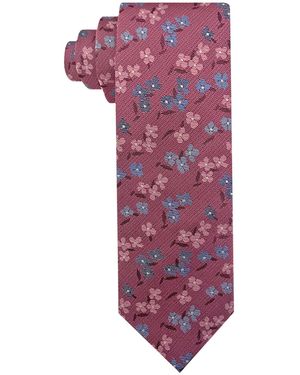 Van Heusen Small Floral Tie - Purple