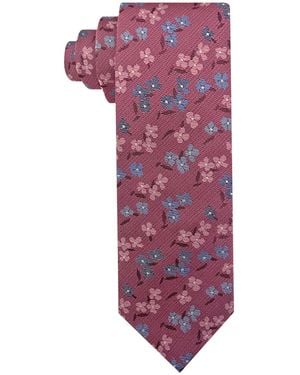 Van Heusen Small Floral Tie - Purple