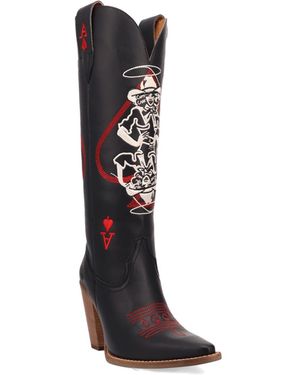 Dingo Molly Leather Harness Boot - Black