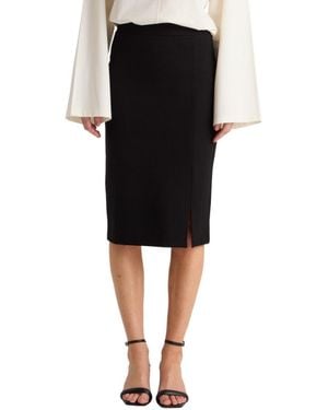 Residus Leman High-waisted Midi Pencil Skirt - Black