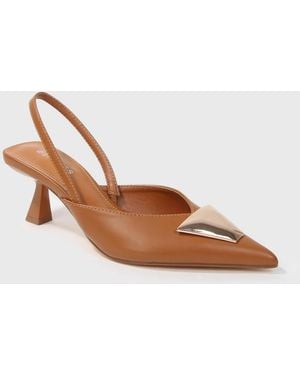BERNESS Cielo Slingback Pumps - Brown