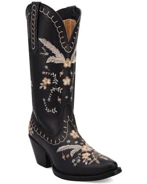 Dingo Full Bloom Leather Boot - Black