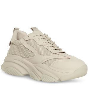 Steve Madden Possess Lace-up Sneakers - Natural