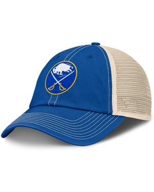 Fanatics Royal/natural Buffalo Sabres Rival Trucker Adjustable Hat - Blue