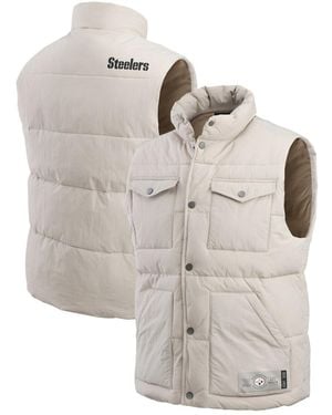 Fanatics Pittsburgh Steelers Puffer Full-snap Vest - White