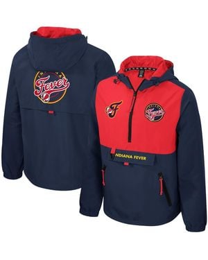 Stadium Essentials And Navy/red Indiana Fever Legends Challenger Quarter-zip Jacket - Blue