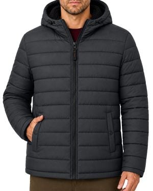 Hawke & Co. Stretch Hooded Sherpa Lined Jacket - Gray