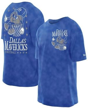 KTZ Dallas Mavericks Old School Sport Enzyme Wash Oversized T-shirt - Blue