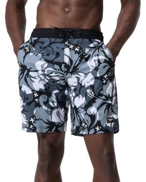 Speedo Bondi Basin Comfort Stretch Printed 9" Boardshorts - Blue