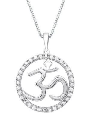 Marsala Diamond Om Openwork Halo 18" Pendant Necklace (1/4 Ct. T.w. - Metallic