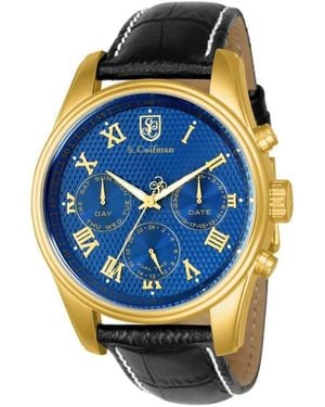 INVICTA WATCH S.coifman Heritage Chronograph Dial Stainless Steel Bracelet Watch - Blue