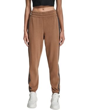 DKNY Outline Logo High-rise jogger Pants - Natural