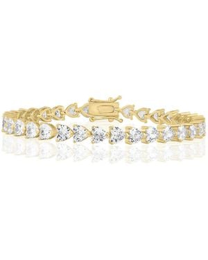 Simona Radiant Heart Cz Tennis Bracelet - White
