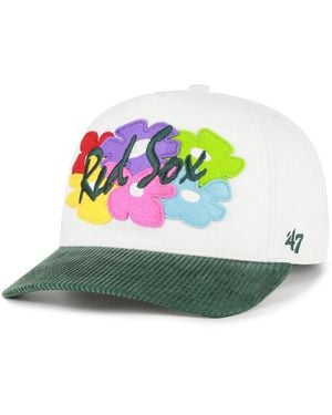 '47 White/green Boston Red Sox Flora Gallery Hitch Adjustable Hat