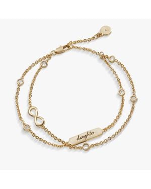 ALEX AND ANI Daughter Infinity Chain Double Strand Bracelet - Metallic